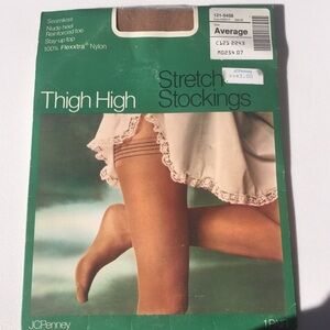 Vintage Thigh Highs - Nude Average size